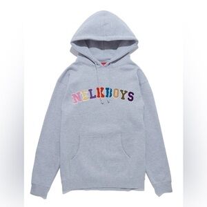 Full Send  Nelkboys Chenille Heavyweight Hoodie Gray Large